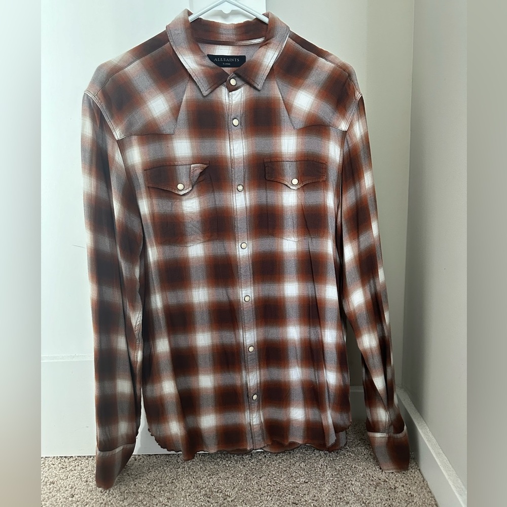Allsaints Men’s Large Western Shirt - Large